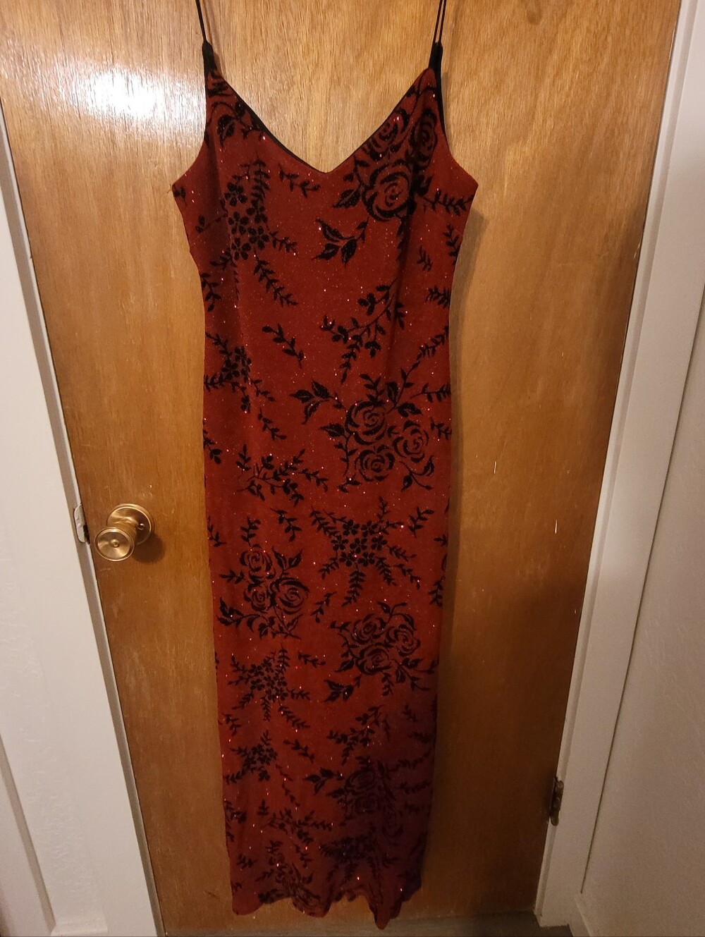 Rampage Clothing Company Red Rose Maxi Dress Vintage 90s/Y2K